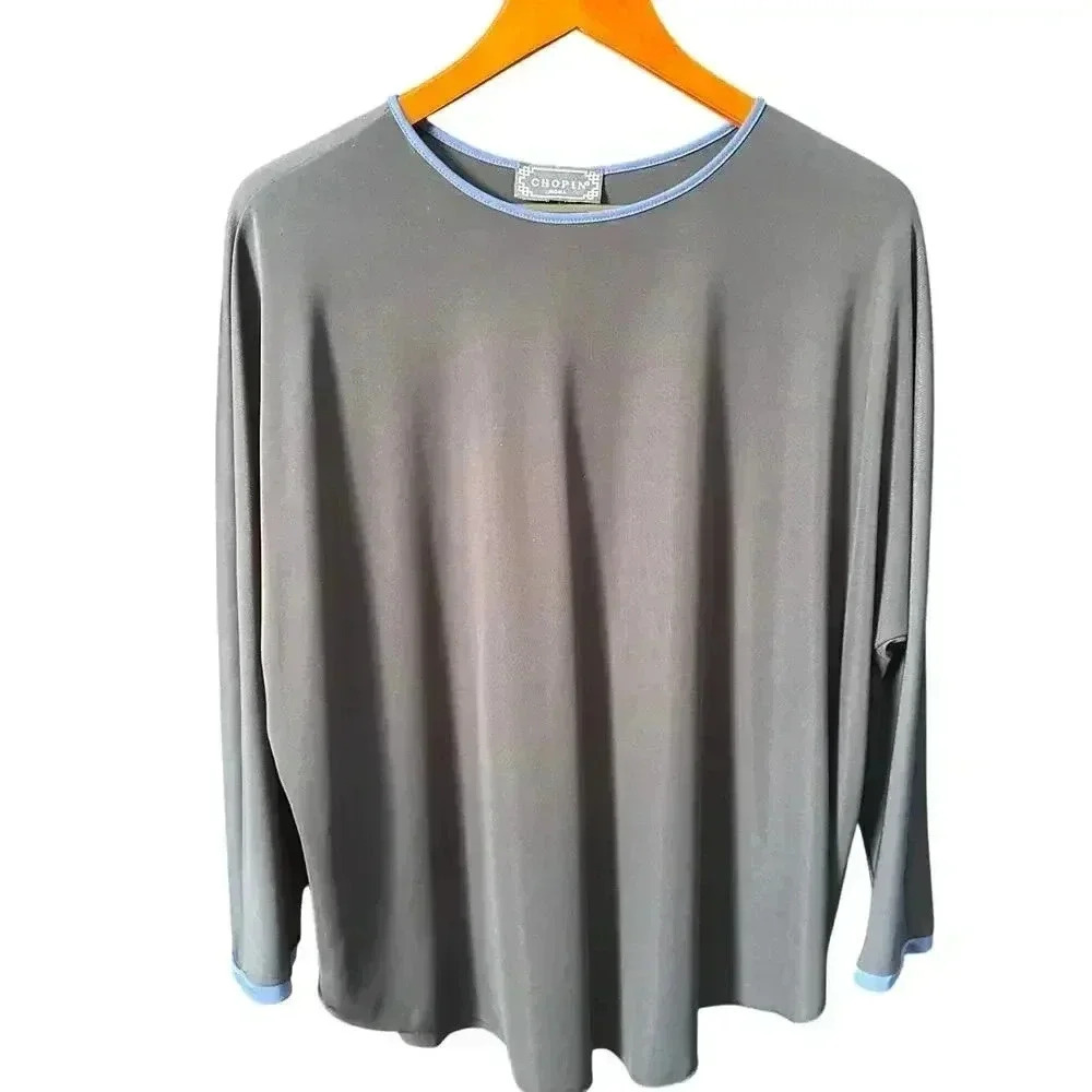 Chopin Navy Blue Large Blouse Made in Italy